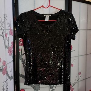 Sequin Shirt Top